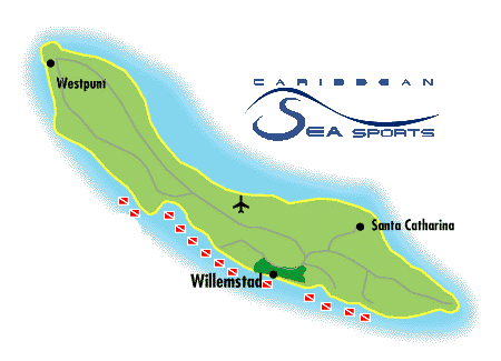 Map of Curacao